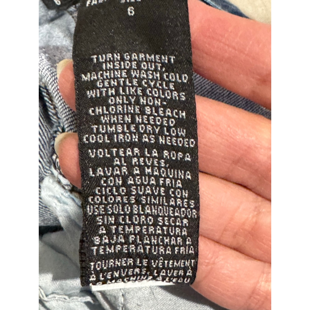 Women's 1822 Denim medium wash Blue Cropped capri Jeans Size 6 - Picture 7 of 11